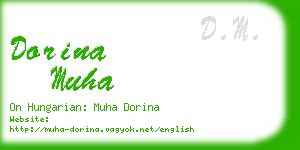 dorina muha business card